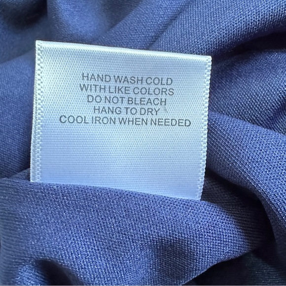 Modcloth Floral Dress M Navy Blue Halter High Neck Sleeveless Lined Skirt - Picture 8 of 8